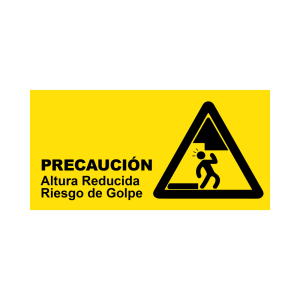 PRECAUCIÓN ALTURA REDUCIDA TAMAÑO 34X17CM