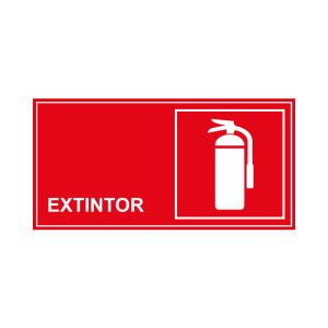 Extintor - TAMAÑO 34X17CM