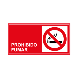 Prohibido Fumar - TAMAÑO 34X17CM