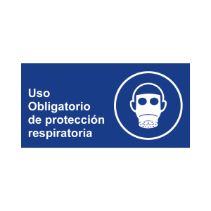 Uso Obligatorio de Protección respiratoria - TAMAÑO 34X17CM