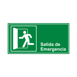 Salida de Emergencia Derecha - TAMAÑO 34X17CM