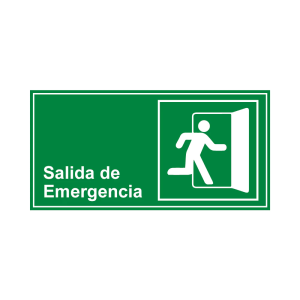 Salida de Emergencia Izquierda - TAMAÑO 34X17CM