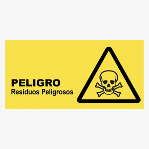 Residuos Peligrosos - TAMAÑO 34X17CM
