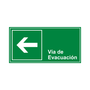 Vía de Evacuación Izquierda - TAMAÑO 34X17CM