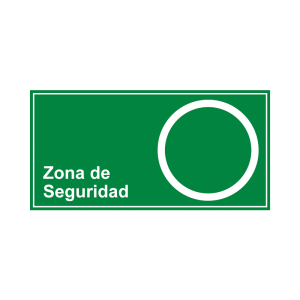 Zona de Seguridad - TAMAÑO 34X17CM